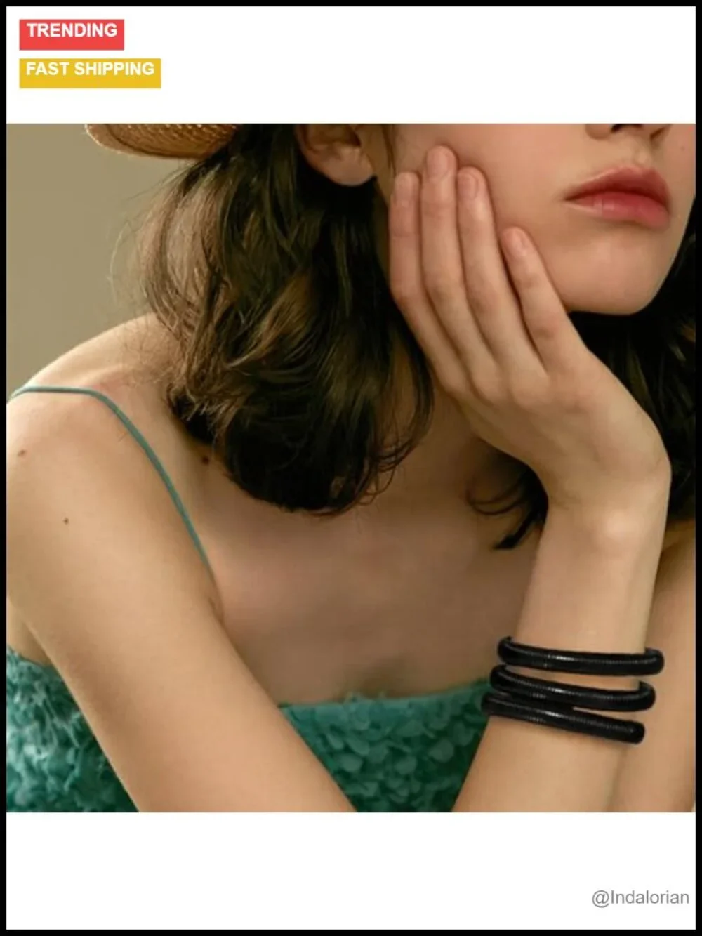 18K Gold Plated Stretch Bangle Bracelet Set of 3 for Women